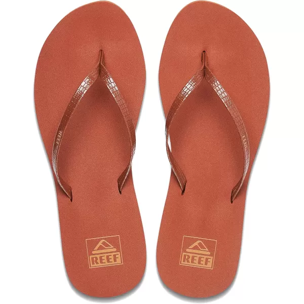 imageREEF Bliss Nights Womens Flip Flop Super Lightweight and Soft Footbed Thin Strap Beach SandalBrunette