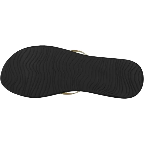 imageREEF Bliss Nights Womens Flip Flop Super Lightweight and Soft Footbed Thin Strap Beach SandalGold Pyramids