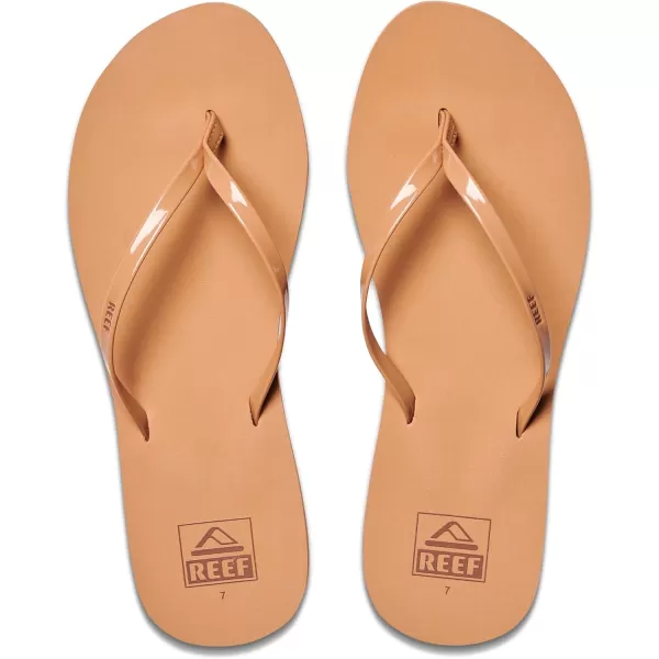 imageREEF Bliss Nights Womens Flip Flop Super Lightweight and Soft Footbed Thin Strap Beach SandalNatural Patent
