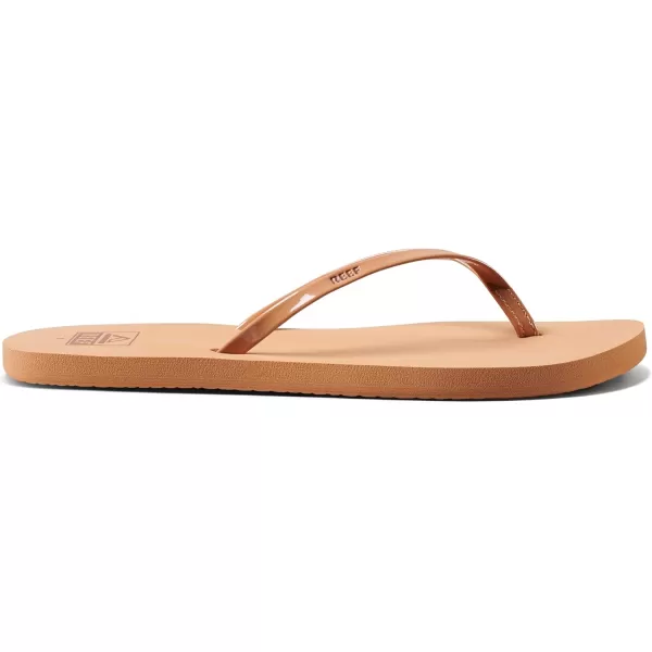 imageREEF Bliss Nights Womens Flip Flop Super Lightweight and Soft Footbed Thin Strap Beach SandalNatural Patent