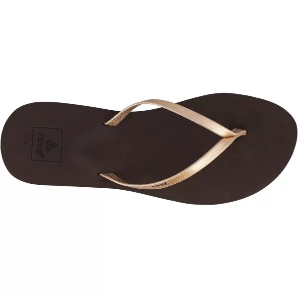 imageREEF Bliss Nights Womens Flip Flop Super Lightweight and Soft Footbed Thin Strap Beach SandalRose Gold
