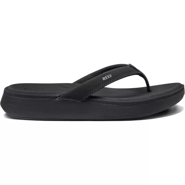 imageREEF Cushion Cloud Womens Flip Flop Super Soft Molded Footbed Arch SupportBlack