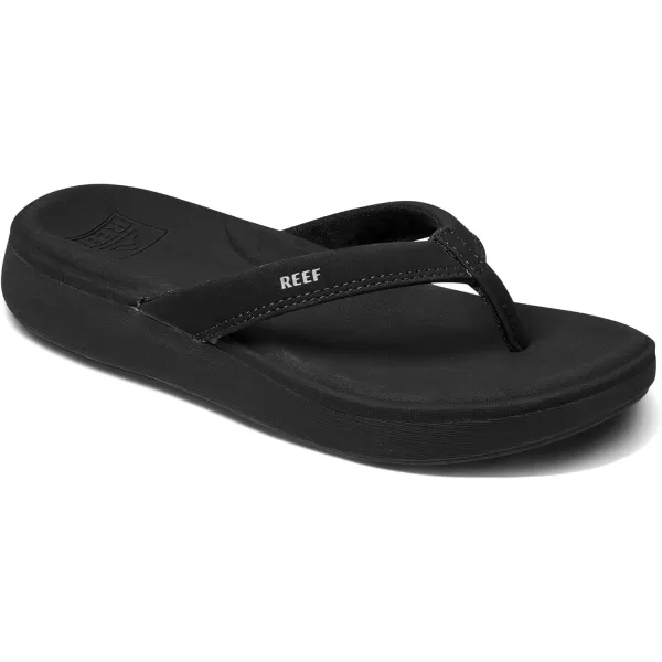 imageREEF Cushion Cloud Womens Flip Flop Super Soft Molded Footbed Arch SupportBlack