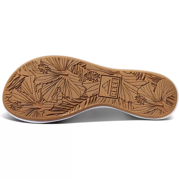 imageREEF Cushion Cloud Womens Flip Flop Super Soft Molded Footbed Arch SupportWhiteTan