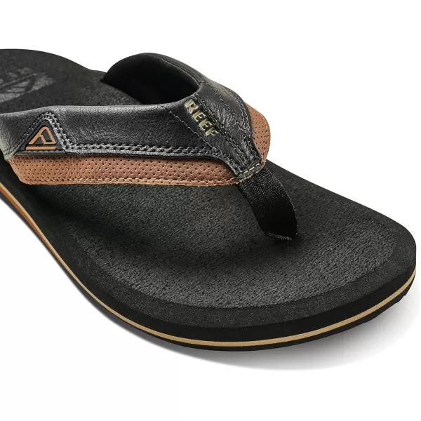 imageREEF Cushion Dawn Mens Flip Flop Instant Comfort Ultra Soft FootbedBlackTan