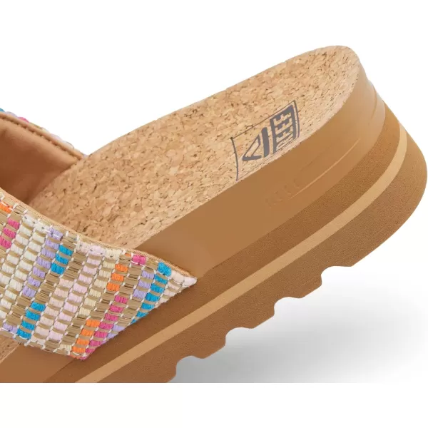 imageREEF Cushion Vista Hi Womens Platform Fashion Sandal Arch Support Ultra Soft Cushion FootbedBeachy Woven
