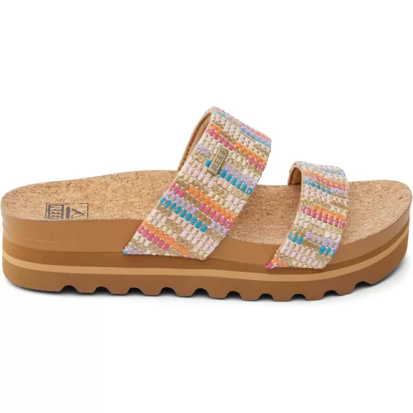 imageREEF Cushion Vista Hi Womens Platform Fashion Sandal Arch Support Ultra Soft Cushion FootbedBeachy Woven