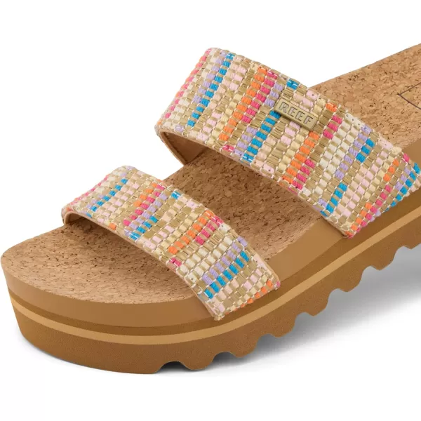 imageREEF Cushion Vista Hi Womens Platform Fashion Sandal Arch Support Ultra Soft Cushion FootbedBeachy Woven