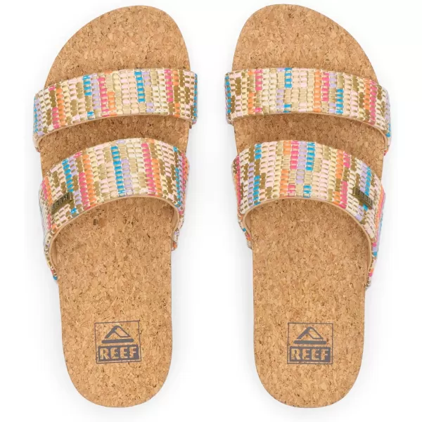 imageREEF Cushion Vista Hi Womens Platform Fashion Sandal Arch Support Ultra Soft Cushion FootbedBeachy Woven