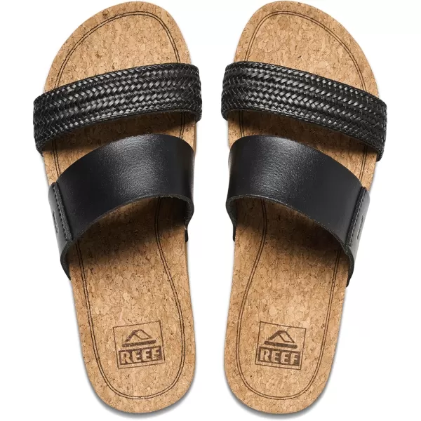 imageREEF Cushion Vista Hi Womens Platform Fashion Sandal Arch Support Ultra Soft Cushion FootbedBlack Braid