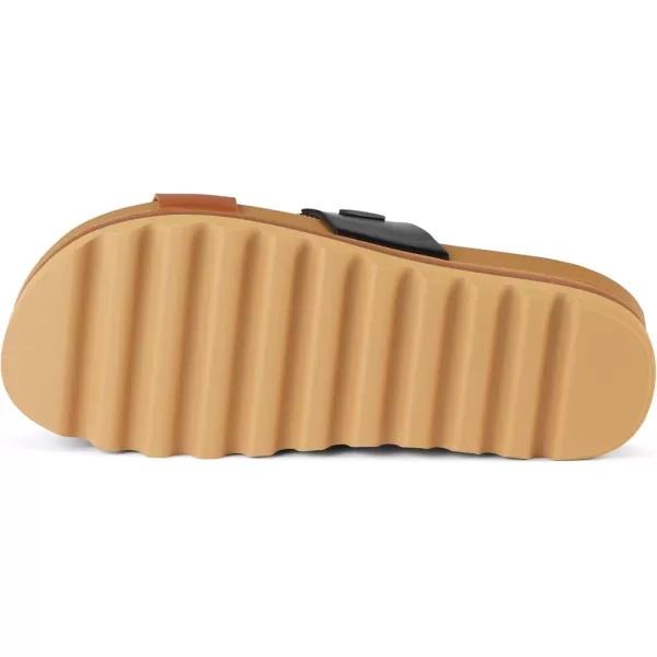 imageREEF Cushion Vista Hi Womens Platform Fashion Sandal Arch Support Ultra Soft Cushion FootbedBlack Duo