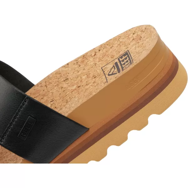 imageREEF Cushion Vista Hi Womens Platform Fashion Sandal Arch Support Ultra Soft Cushion FootbedBlack Duo