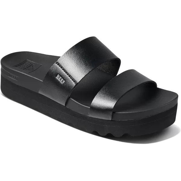 imageREEF Cushion Vista Hi Womens Platform Fashion Sandal Arch Support Ultra Soft Cushion FootbedBlackBlack