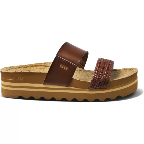 imageREEF Cushion Vista Hi Womens Platform Fashion Sandal Arch Support Ultra Soft Cushion FootbedChocolate
