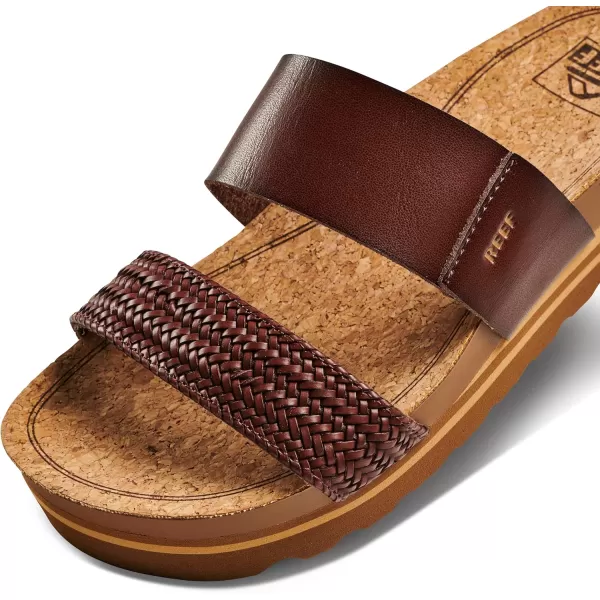 imageREEF Cushion Vista Hi Womens Platform Fashion Sandal Arch Support Ultra Soft Cushion FootbedChocolate