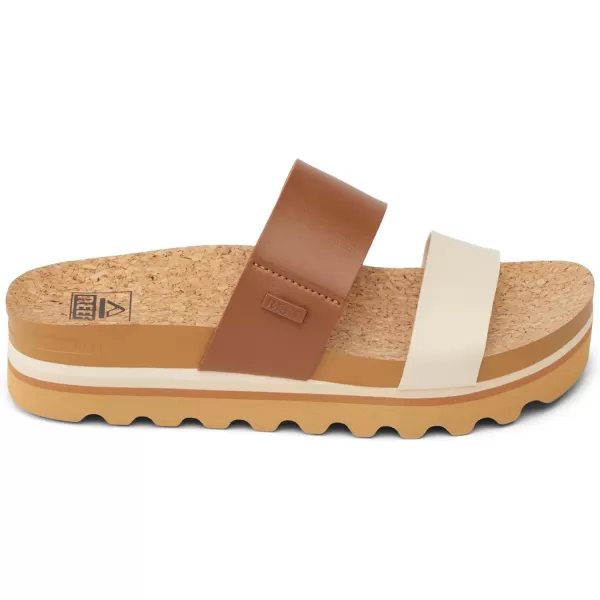 imageREEF Cushion Vista Hi Womens Platform Fashion Sandal Arch Support Ultra Soft Cushion FootbedChocolate Duo
