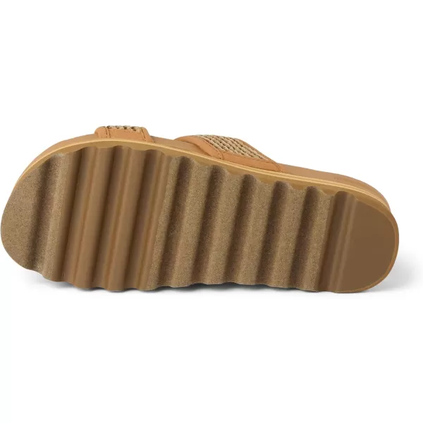 imageREEF Cushion Vista Hi Womens Platform Fashion Sandal Arch Support Ultra Soft Cushion FootbedChocolate Raffia