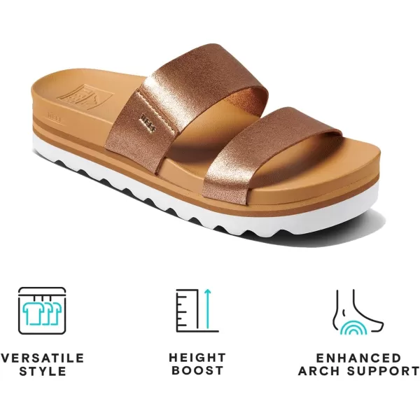 imageREEF Cushion Vista Hi Womens Platform Fashion Sandal Arch Support Ultra Soft Cushion FootbedCopper