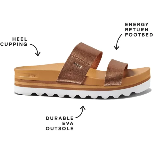 imageREEF Cushion Vista Hi Womens Platform Fashion Sandal Arch Support Ultra Soft Cushion FootbedCopper