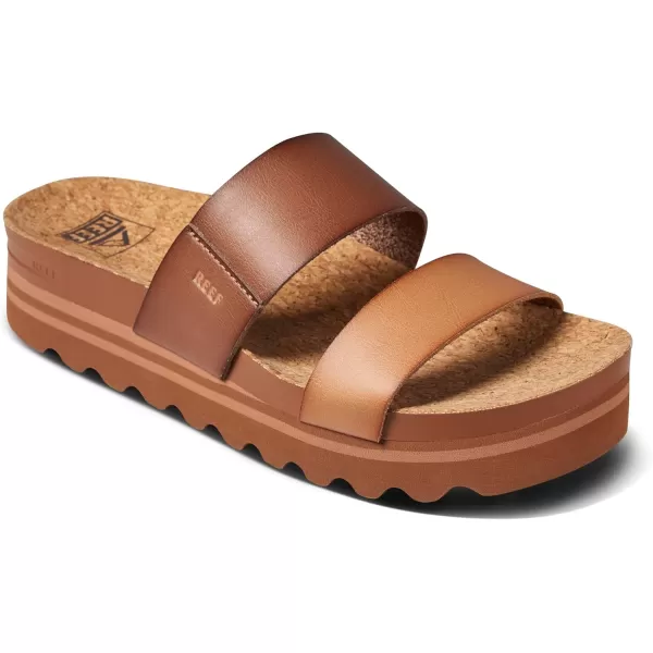 imageREEF Cushion Vista Hi Womens Platform Fashion Sandal Arch Support Ultra Soft Cushion FootbedEspresso Duo