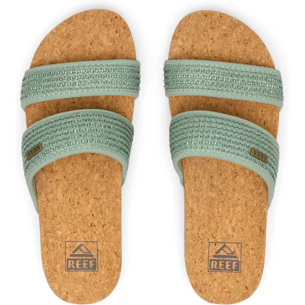imageREEF Cushion Vista Hi Womens Platform Fashion Sandal Arch Support Ultra Soft Cushion FootbedFrosty Raffia