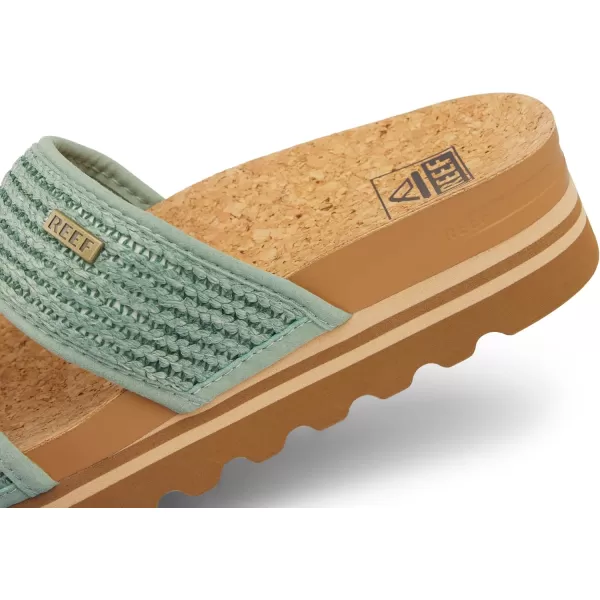 imageREEF Cushion Vista Hi Womens Platform Fashion Sandal Arch Support Ultra Soft Cushion FootbedFrosty Raffia