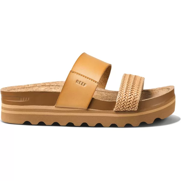 imageREEF Cushion Vista Hi Womens Platform Fashion Sandal Arch Support Ultra Soft Cushion FootbedNatural Braid