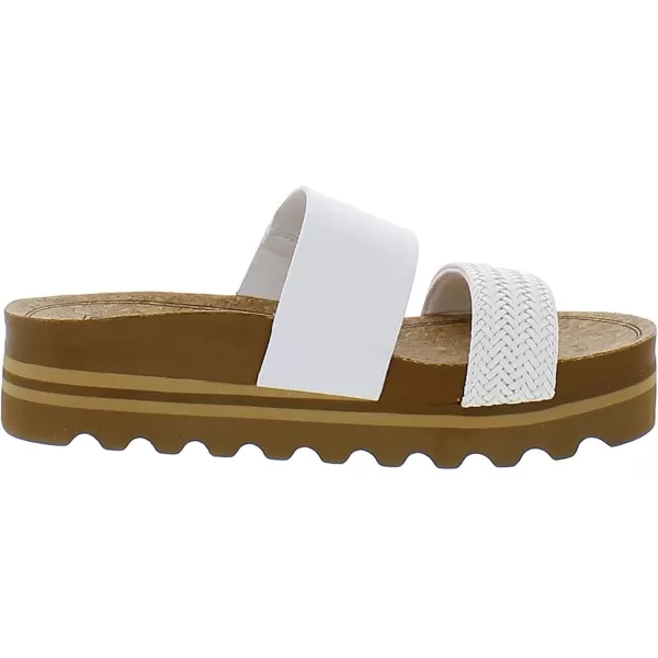 imageREEF Cushion Vista Hi Womens Platform Fashion Sandal Arch Support Ultra Soft Cushion FootbedWhite Braid