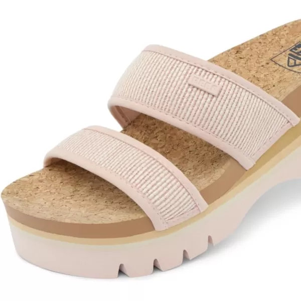imageREEF Cushion Vista Higher Womens Platform Fashion Sandal Arch Support Ultra Soft Cushion FootbedCameo Rose