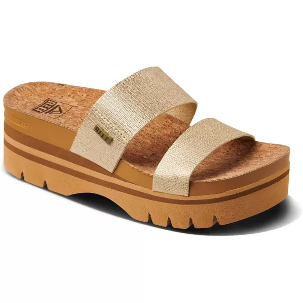 imageREEF Cushion Vista Higher Womens Platform Fashion Sandal Arch Support Ultra Soft Cushion FootbedChampagne