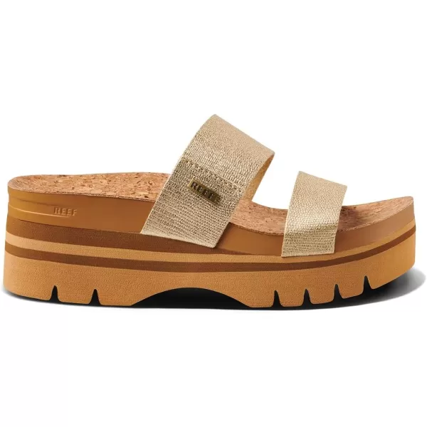 imageREEF Cushion Vista Higher Womens Platform Fashion Sandal Arch Support Ultra Soft Cushion FootbedChampagne