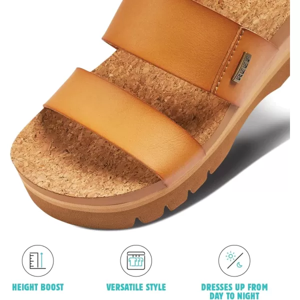 imageREEF Cushion Vista Higher Womens Platform Fashion Sandal Arch Support Ultra Soft Cushion FootbedNatural