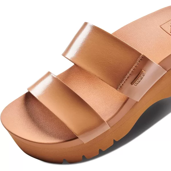 imageREEF Cushion Vista Higher Womens Platform Fashion Sandal Arch Support Ultra Soft Cushion FootbedNatural Patent