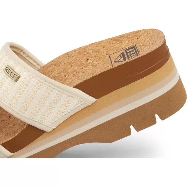 imageREEF Cushion Vista Higher Womens Platform Fashion Sandal Arch Support Ultra Soft Cushion FootbedRaffia