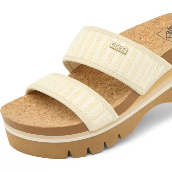 imageREEF Cushion Vista Higher Womens Platform Fashion Sandal Arch Support Ultra Soft Cushion FootbedRaffia