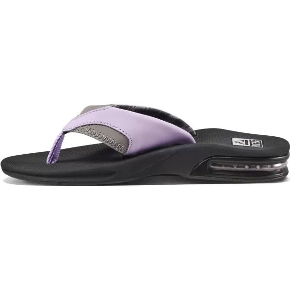 imageREEF Fanning Womens Bottle Opener Flip Flop Arch Support Durable Outsole Water FriendlyGreyPurple