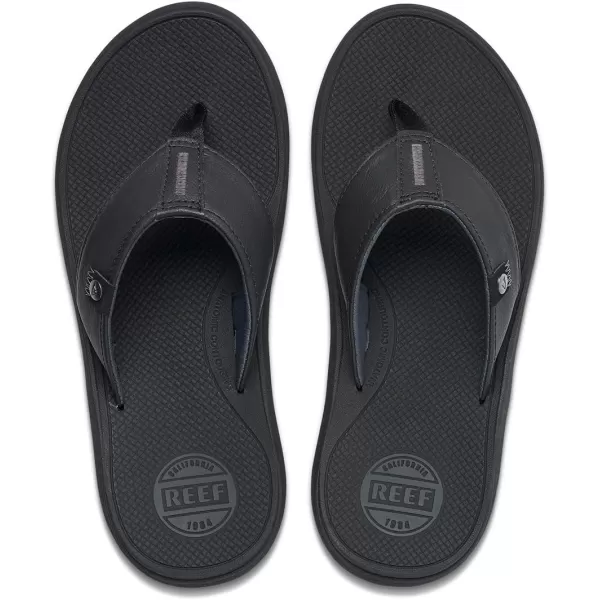 imageREEF Phantom Nias Mens Beach Flip Flop Lightweight ampamp Soft and Supportive Molded FootbedBlackGrey