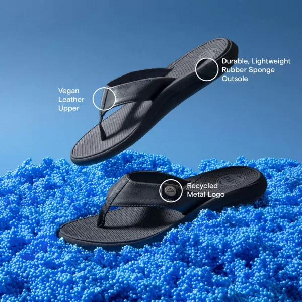 imageREEF Phantom Nias Mens Beach Flip Flop Lightweight ampamp Soft and Supportive Molded FootbedBlackGrey