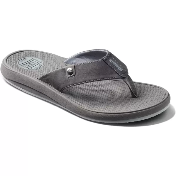 imageREEF Phantom Nias Mens Beach Flip Flop Lightweight ampamp Soft and Supportive Molded FootbedLight Grey