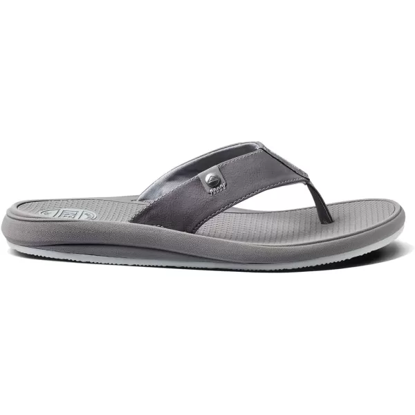 imageREEF Phantom Nias Mens Beach Flip Flop Lightweight ampamp Soft and Supportive Molded FootbedLight Grey