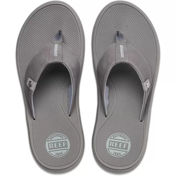imageREEF Phantom Nias Mens Beach Flip Flop Lightweight ampamp Soft and Supportive Molded FootbedLight Grey
