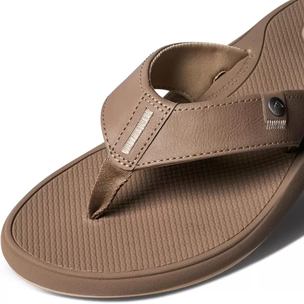 imageREEF Phantom Nias Mens Beach Flip Flop Lightweight ampamp Soft and Supportive Molded FootbedTan
