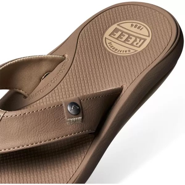 imageREEF Phantom Nias Mens Beach Flip Flop Lightweight ampamp Soft and Supportive Molded FootbedTan