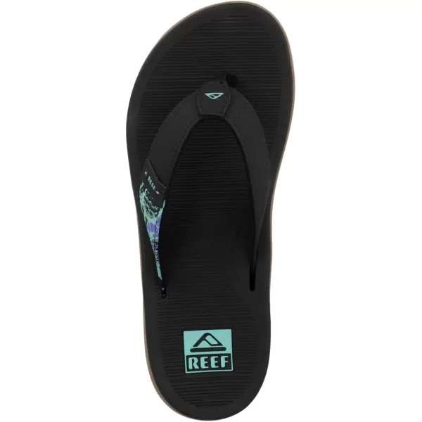 imageREEF Santa Ana Womens Flip Flop Arch Support Water Friendly Non Marking OutsoleBlack Multi