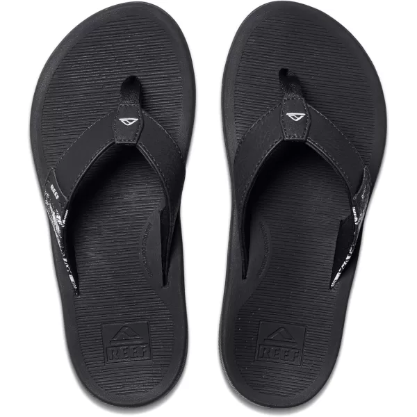 imageREEF Santa Ana Womens Flip Flop Arch Support Water Friendly Non Marking OutsoleBlackWhite