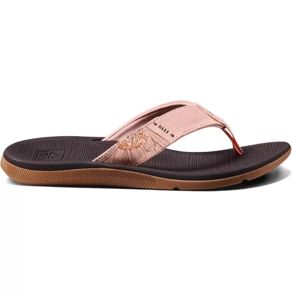 imageREEF Santa Ana Womens Flip Flop Arch Support Water Friendly Non Marking OutsolePeach Parfait