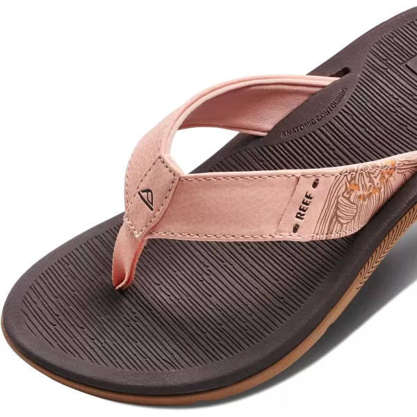 imageREEF Santa Ana Womens Flip Flop Arch Support Water Friendly Non Marking OutsolePeach Parfait