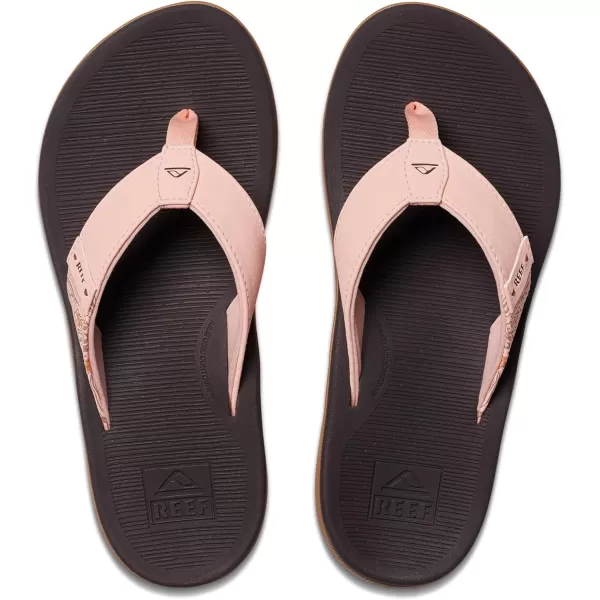 imageREEF Santa Ana Womens Flip Flop Arch Support Water Friendly Non Marking OutsolePeach Parfait