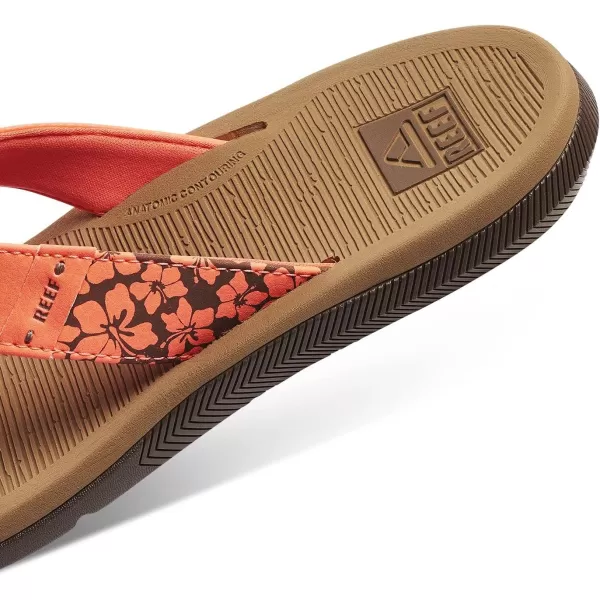 imageREEF Santa Ana Womens Flip Flop Arch Support Water Friendly Non Marking OutsolePoppy