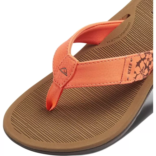 imageREEF Santa Ana Womens Flip Flop Arch Support Water Friendly Non Marking OutsolePoppy